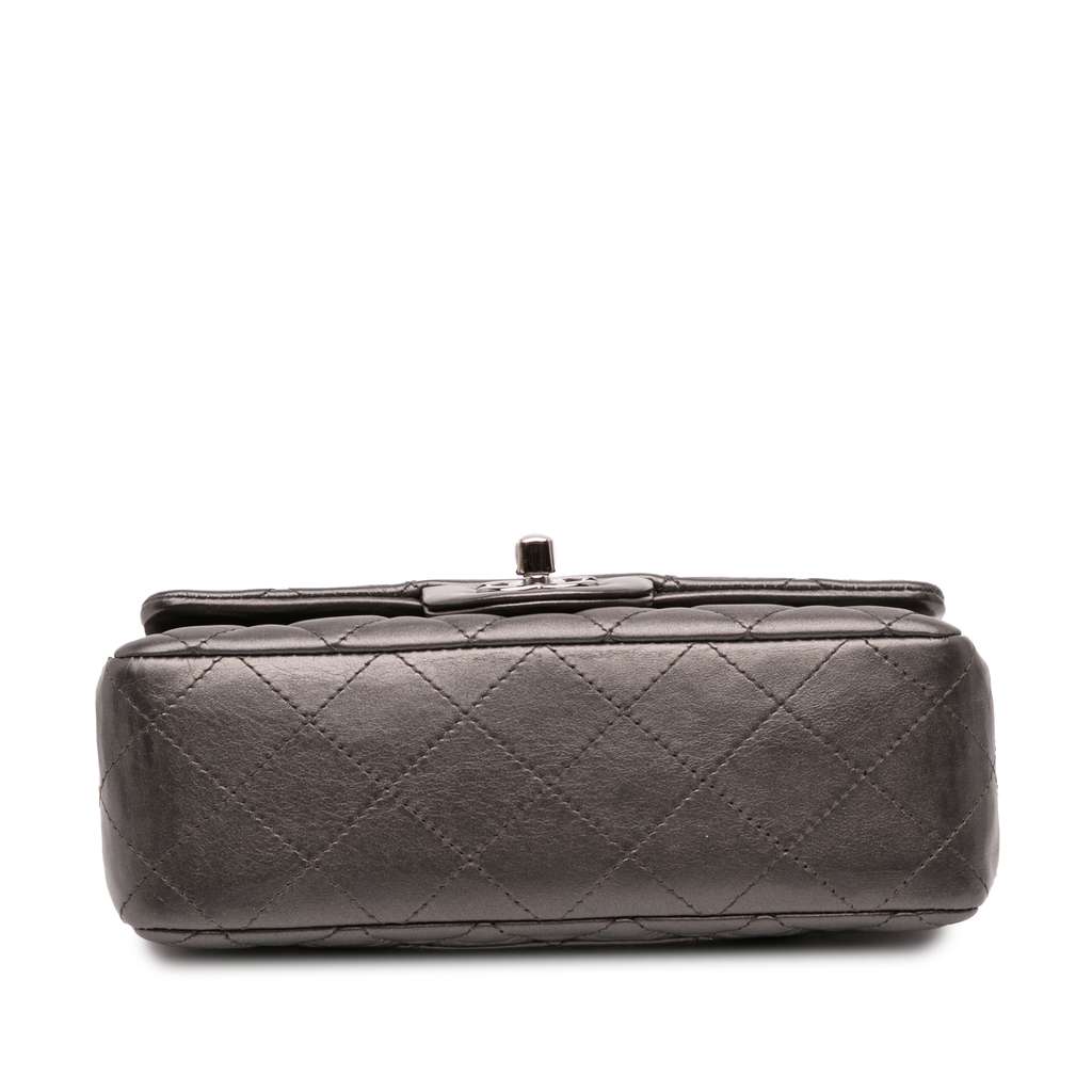 Chanel Mini Rectangular Classic Metallic Lambskin Single Flap - Image 6