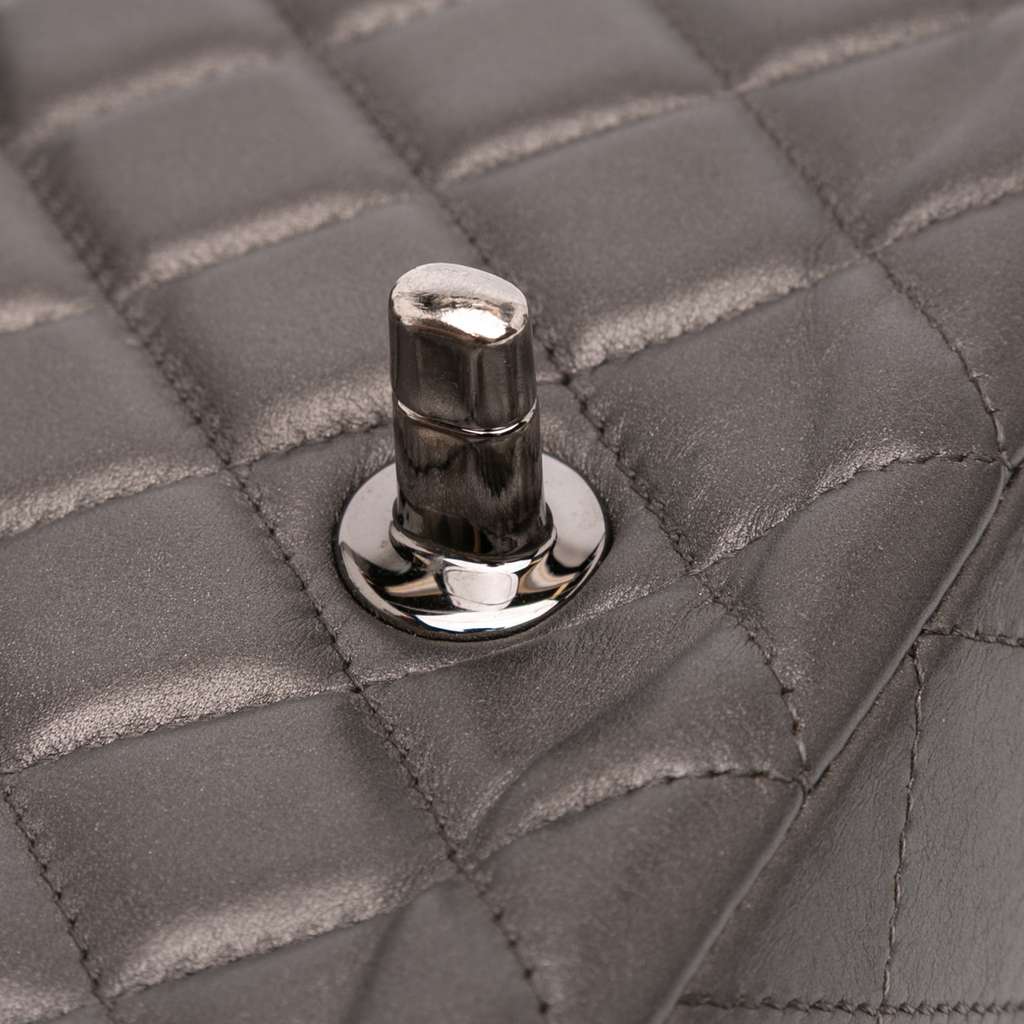 Chanel Mini Rectangular Classic Metallic Lambskin Single Flap - Detail 2