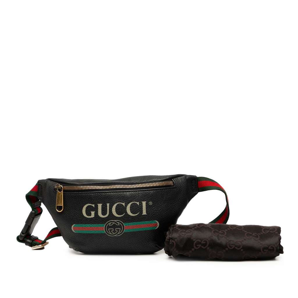 Gucci Small Grained Calfskin Logo Belt Bag - Image 10
