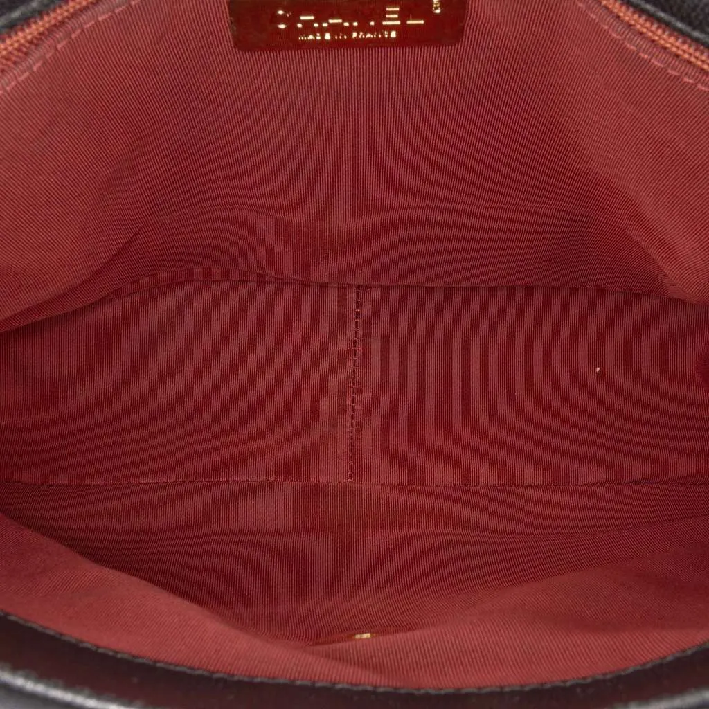 Chanel Large Lambskin 19 Flap Black Leather Good - Model View