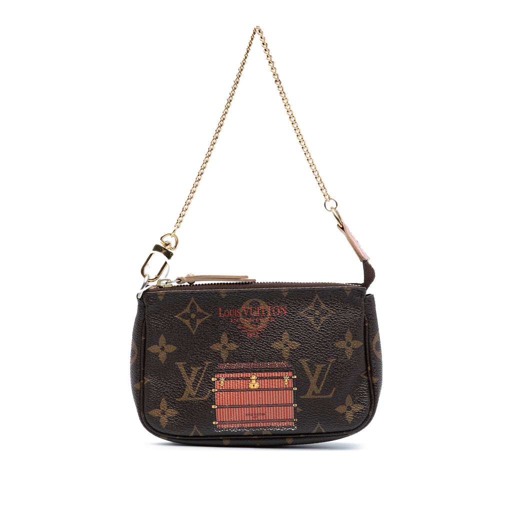 Louis Vuitton Monogram Trunks and Locks Mini Pochette Accessoires