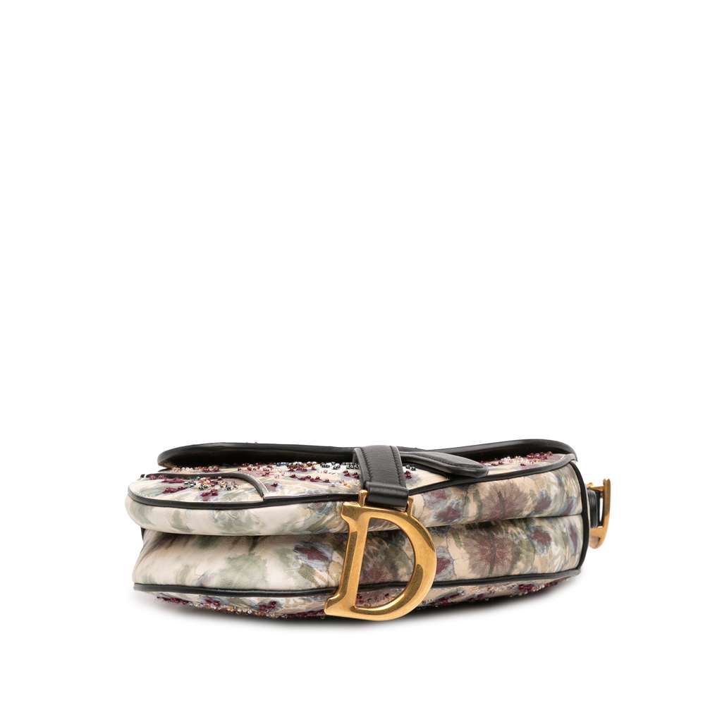 Dior Mini Calfskin Kaleidiorscopic Embroidered Saddle Bag - Image 6