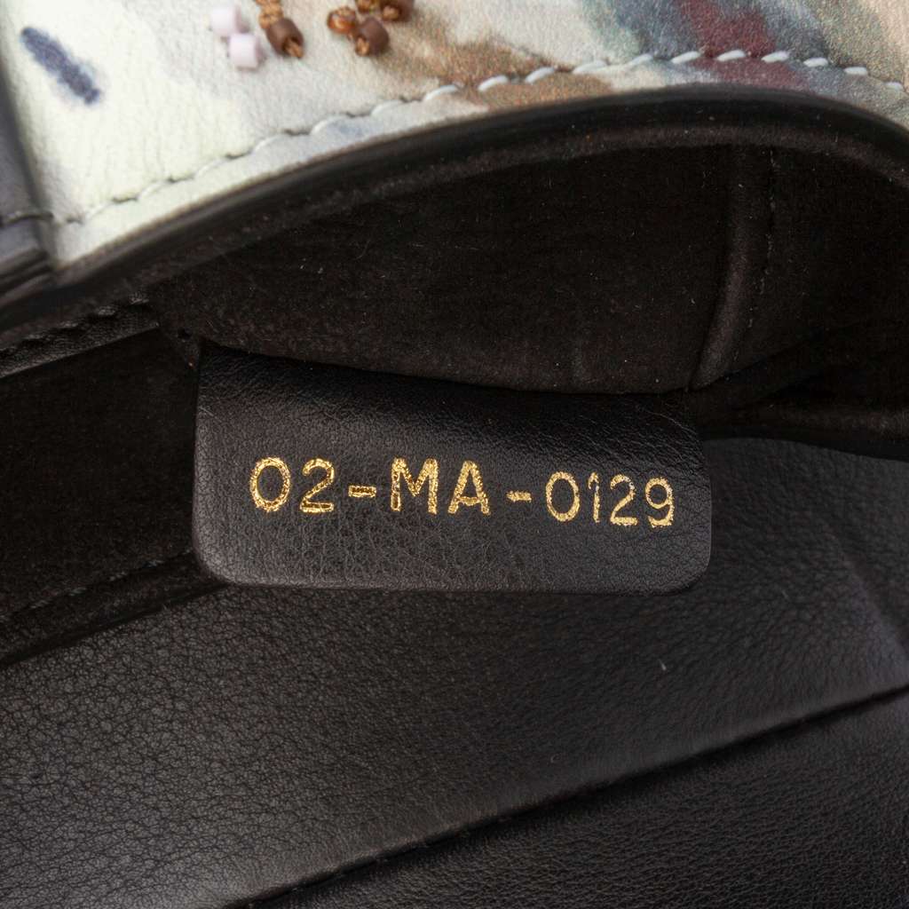 Dior Mini Calfskin Kaleidiorscopic Embroidered Saddle Bag - Detail 1