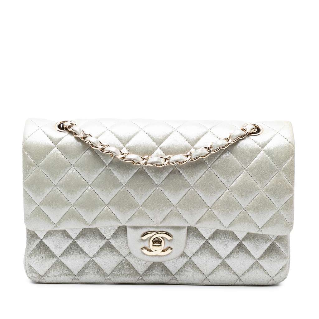 Chanel Medium Classic Iridescent Lambskin Double Flap