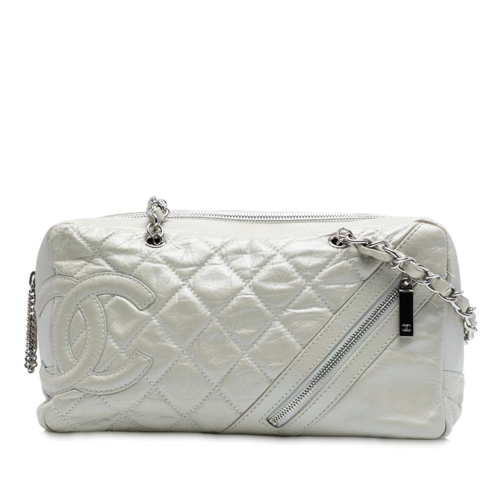 Chanel Quilted Aged Calfskin Cotton Club Bowler Bag