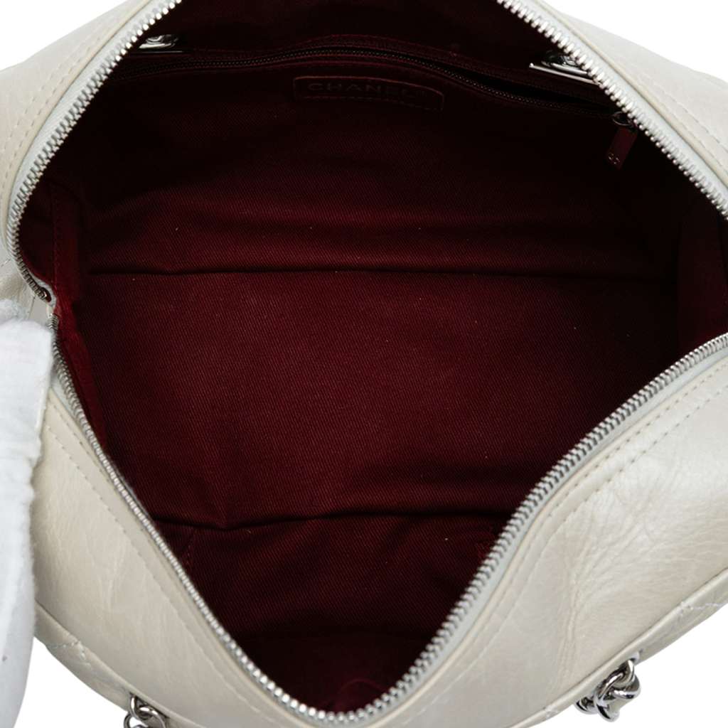 Chanel Quilted Aged Calfskin Cotton Club Bowler Bag - 4