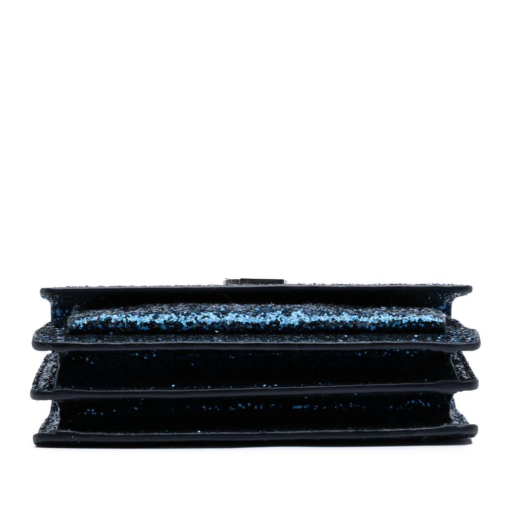 Saint Laurent Small Glittered Leather Monogram Sunset Crossbody - Image 6