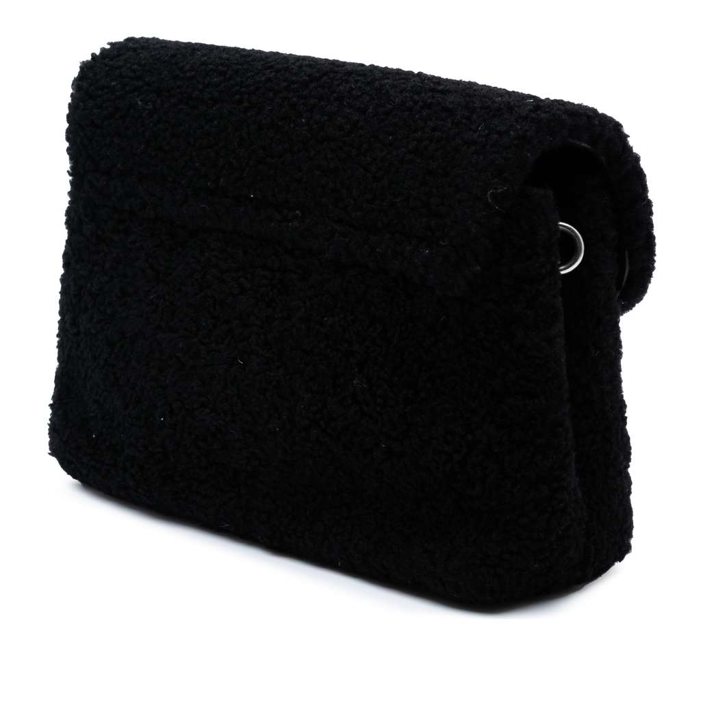 Saint Laurent Toy Shearling Loulou Crossbody - Back view