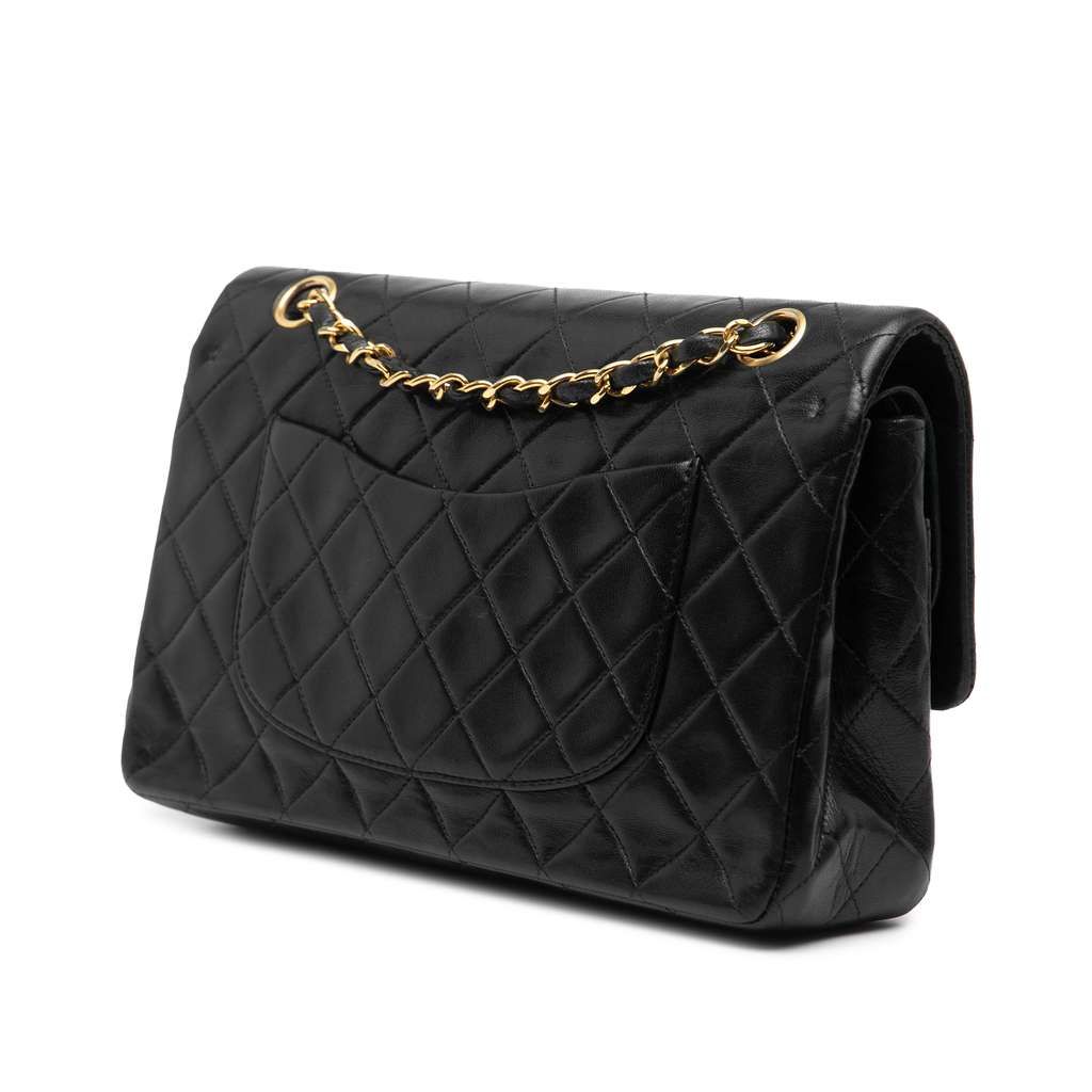 Chanel Medium Classic Lambskin Double Flap - Back view