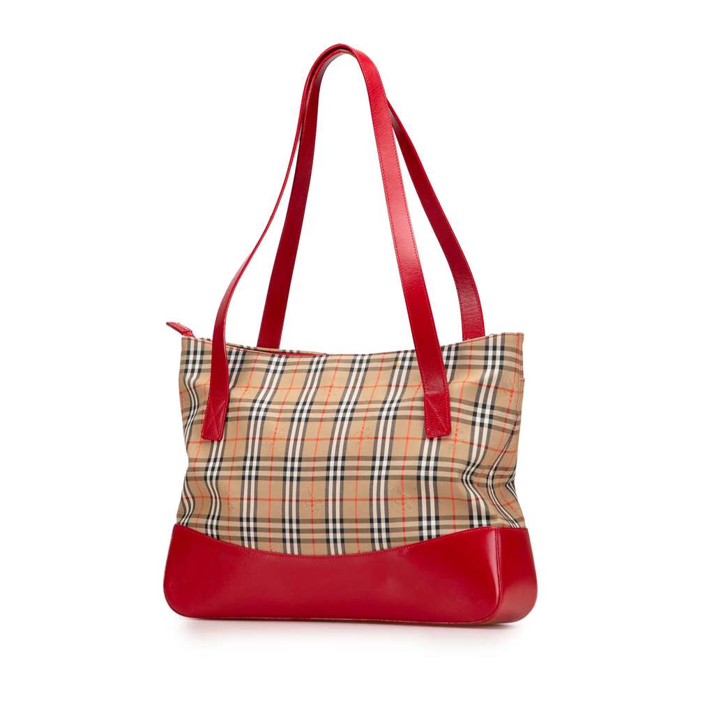 Burberry Haymarket Check Canvas Tote - Back view
