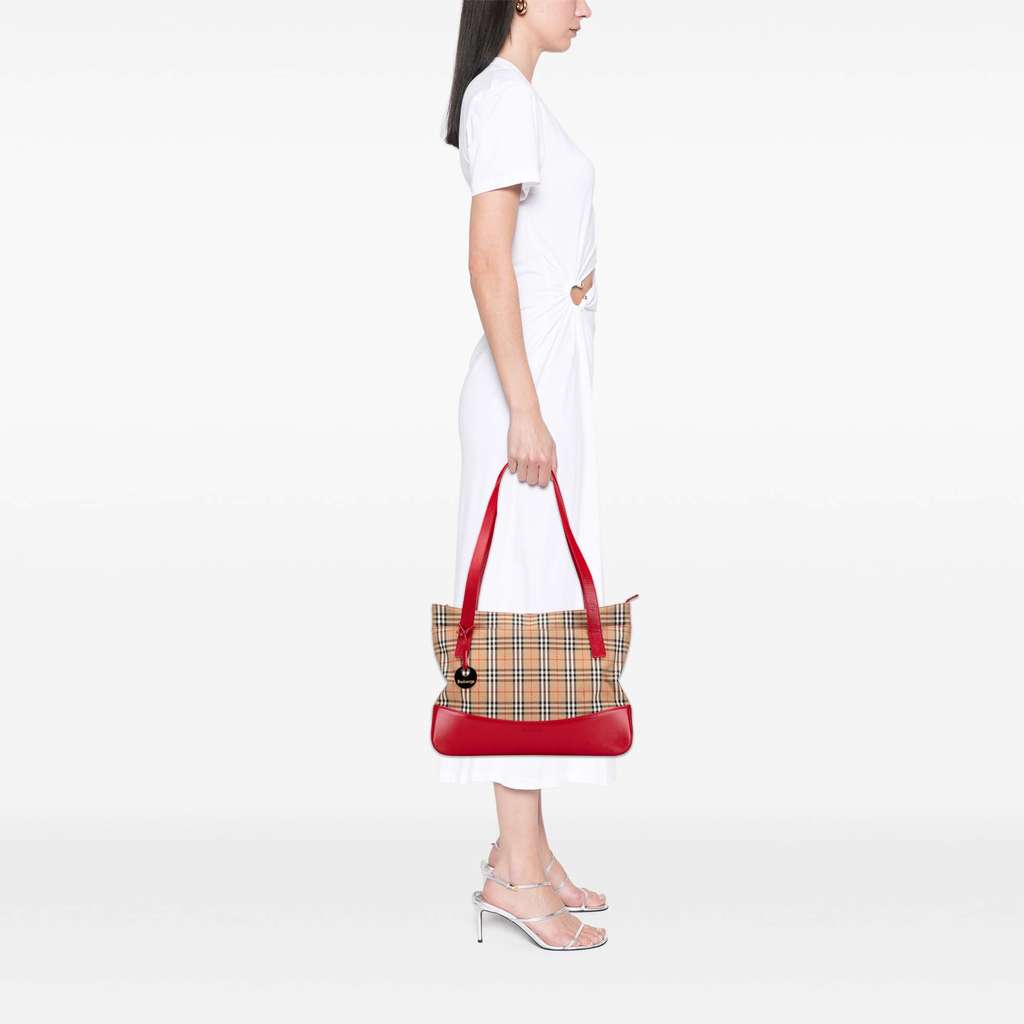 Burberry Haymarket Check Canvas Tote - Image 12