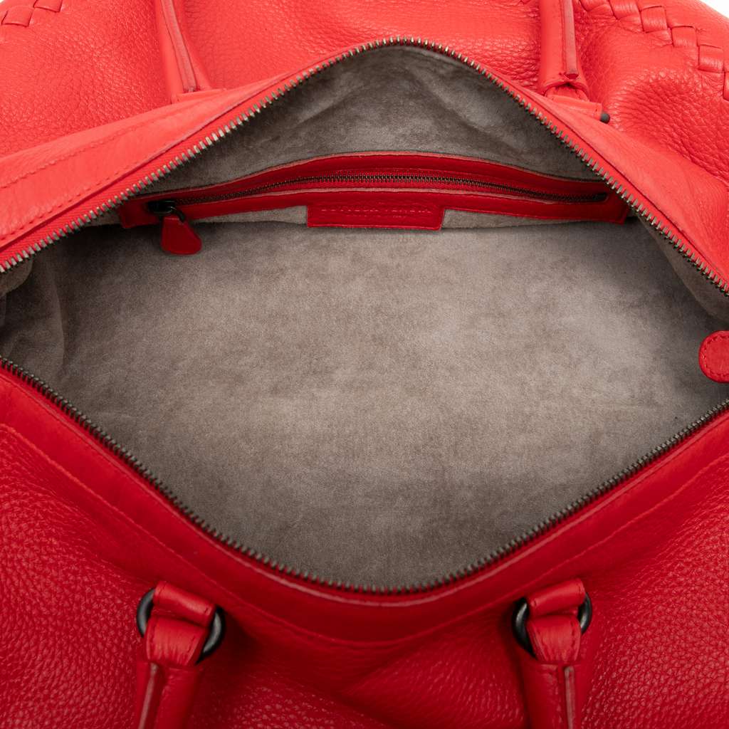 Bottega Veneta Intrecciato Trimmed Cervo Disk Handbag - 4