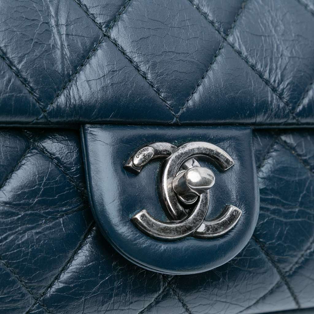 Chanel Small Glazed Calfskin Duo Color Flap - Image 11