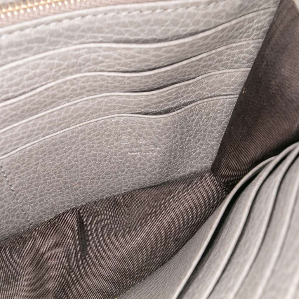 Gucci Leather Interlocking G Dollar Wallet on Chain - Side view