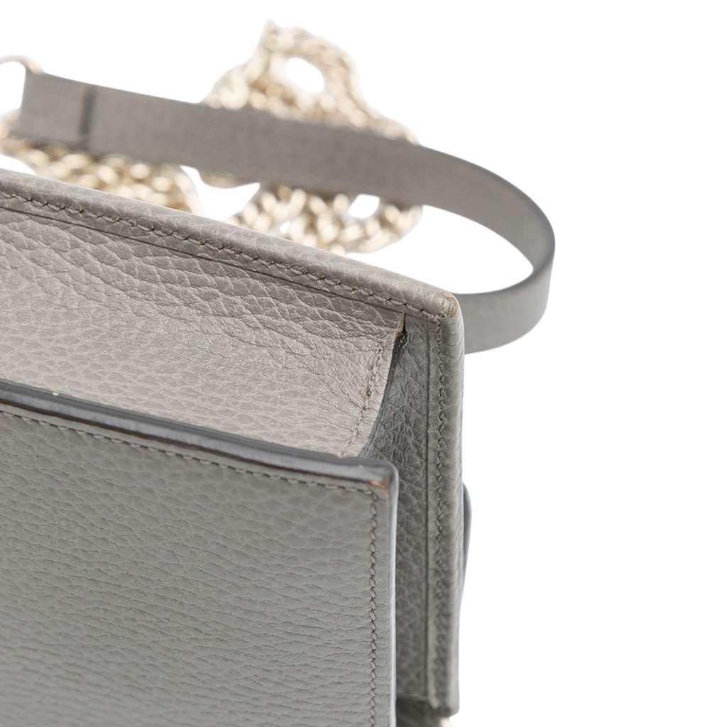 Gucci Leather Interlocking G Dollar Wallet on Chain - Detail 2