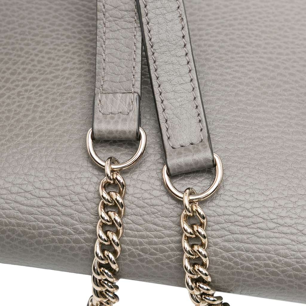 Gucci Leather Interlocking G Dollar Wallet on Chain - Image 12