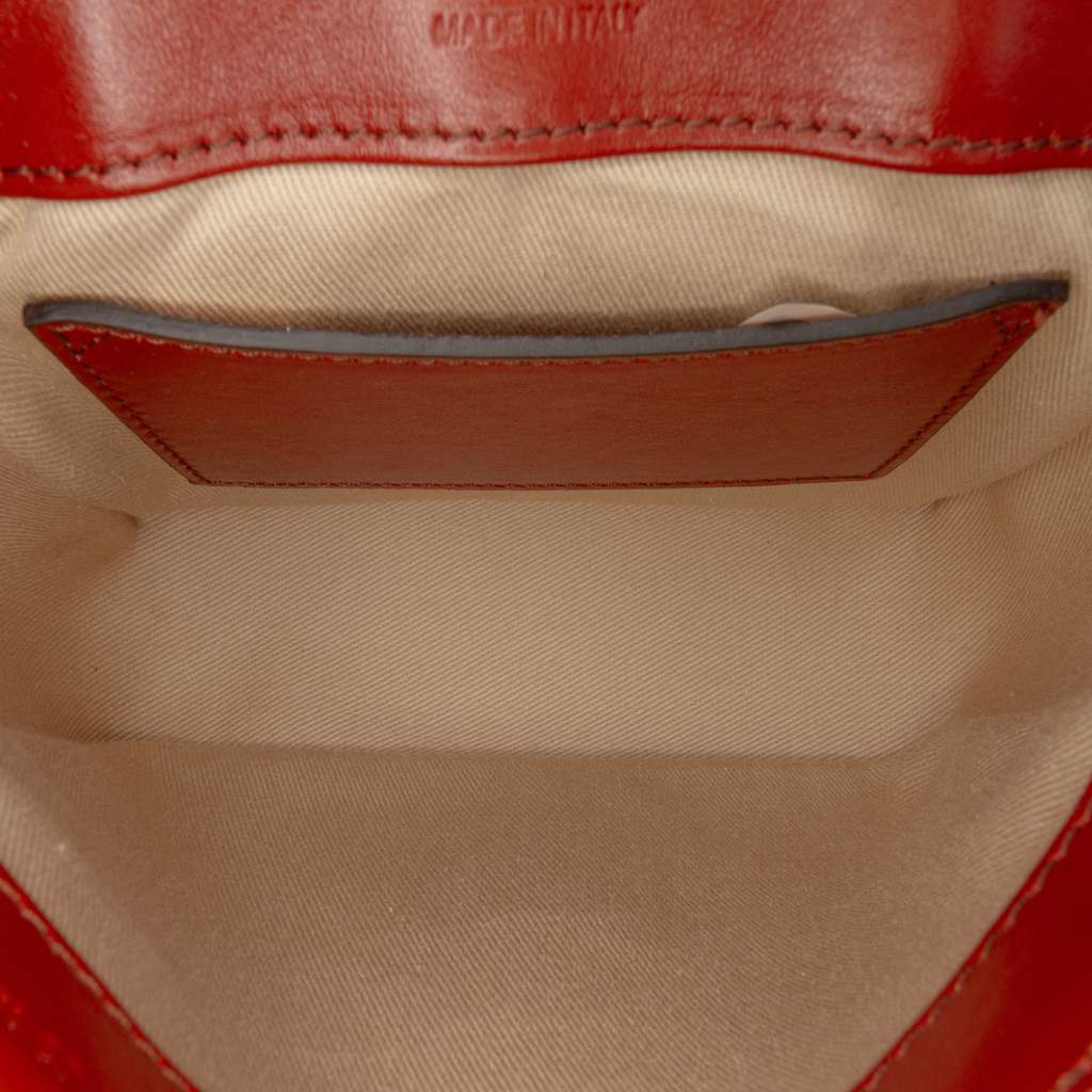 Chloé Mini Shaded Glossy Calfskin Lizard Embossed Trim C Satchel - 4