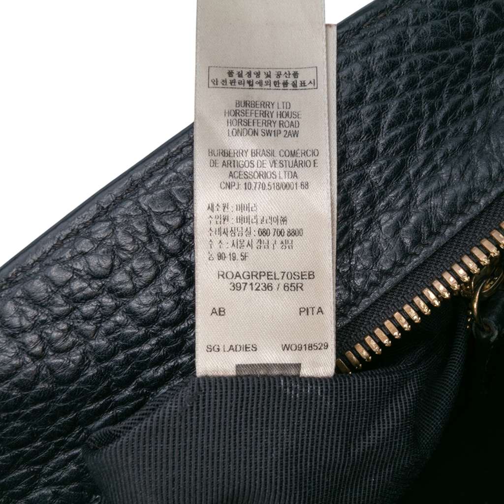 Burberry Medium Grained Leather Clifton Satchel - Detail 1