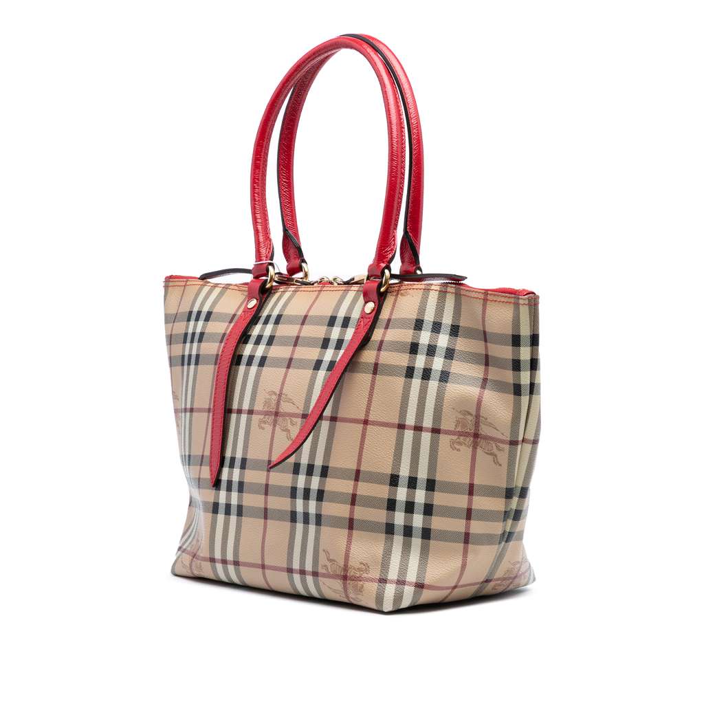 Burberry Small Haymarket Check Coated Canvas Salisbury Tote - Back view