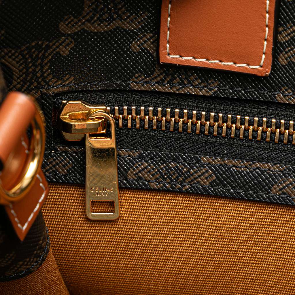 Celine Small Triomphe Coated Canvas Vertical Cabas Tote - Detail 1