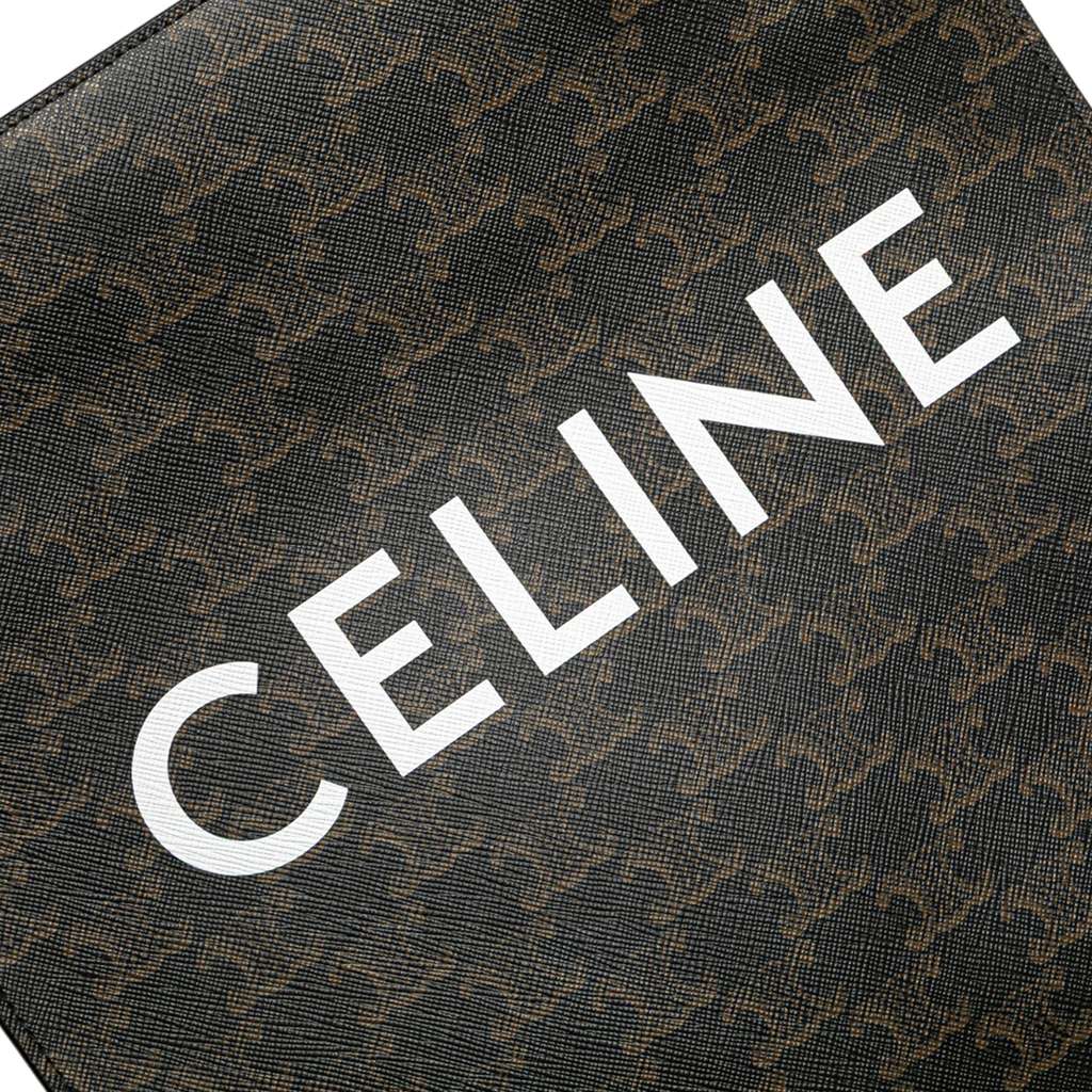 Celine Small Triomphe Coated Canvas Vertical Cabas Tote - Image 10