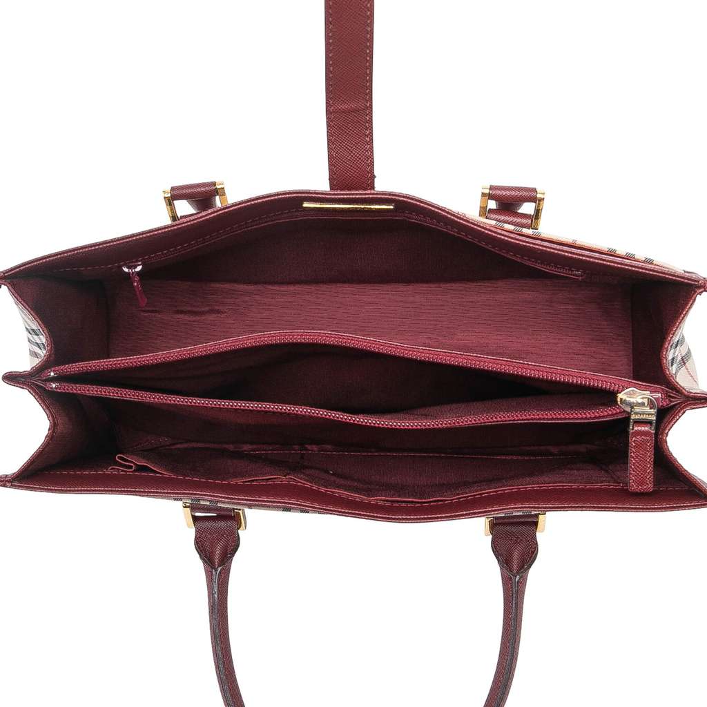 Burberry House Check Canvas Handbag - 4