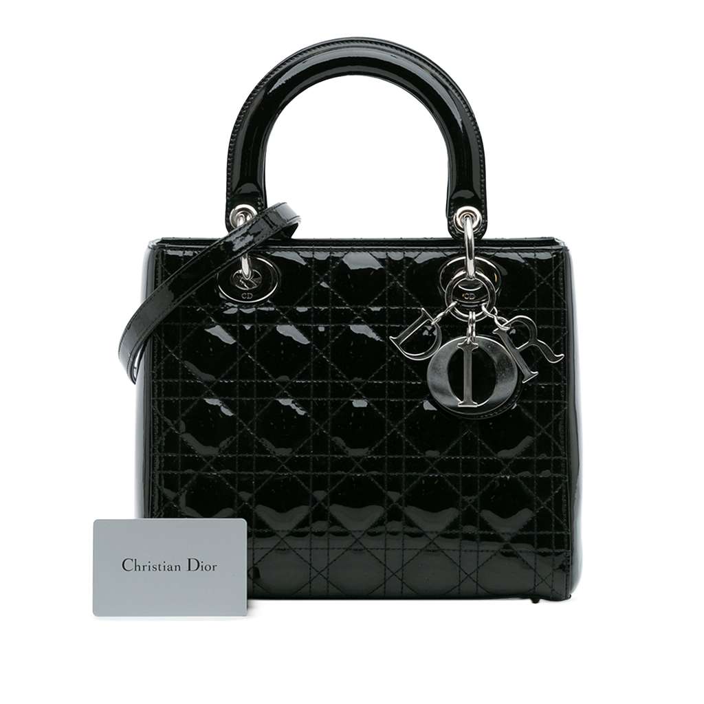 Dior Medium Patent Cannage Lady Dior - Image 14