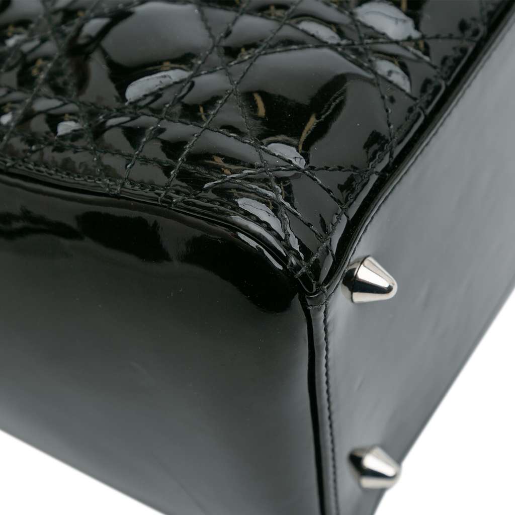 Dior Medium Patent Cannage Lady Dior - Image 11