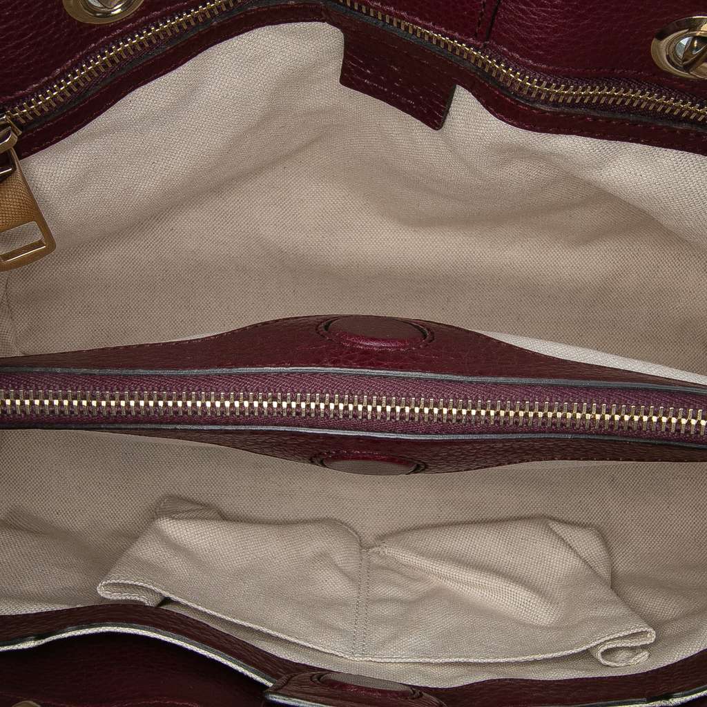 Gucci Medium Calfskin Bamboo Shopper Satchel - 4