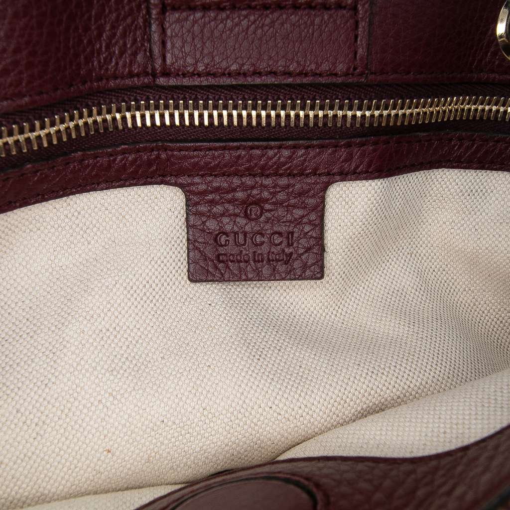 Gucci Medium Calfskin Bamboo Shopper Satchel - 5
