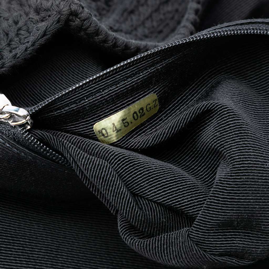 Chanel CC  Medium Woven Crochet Knit Single Flap - 5