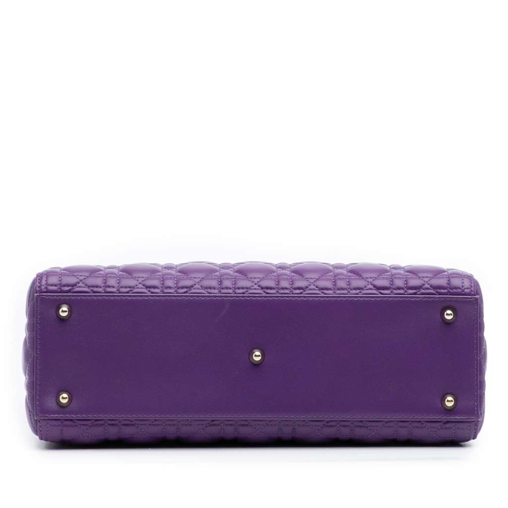 Dior Large Lambskin Cannage Lady Dior - Image 6