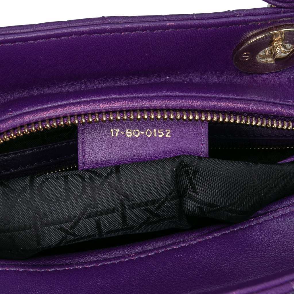 Dior Large Lambskin Cannage Lady Dior - Detail 1