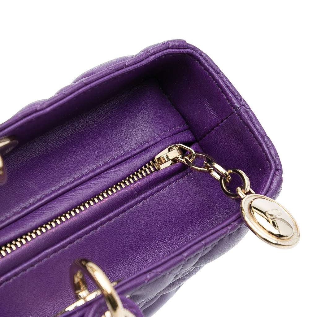 Dior Large Lambskin Cannage Lady Dior - Image 10