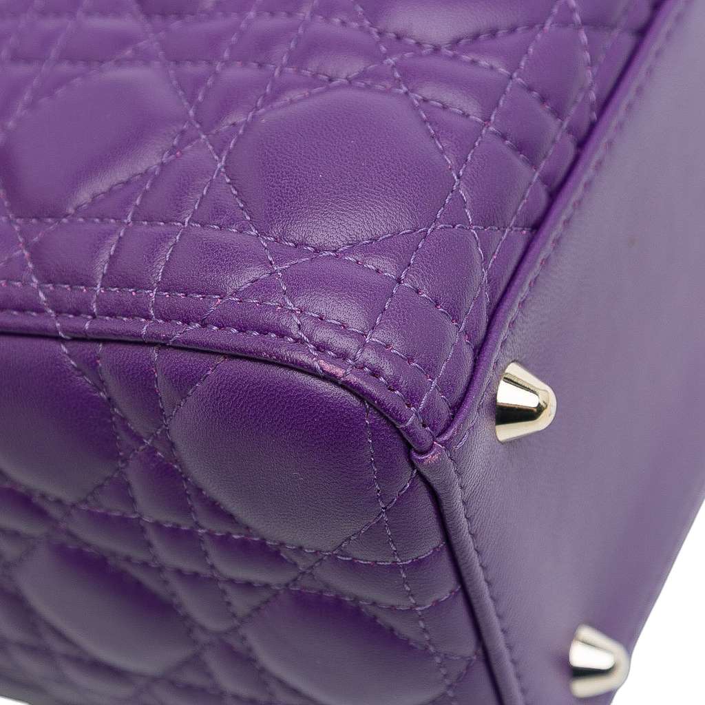 Dior Large Lambskin Cannage Lady Dior - Image 11