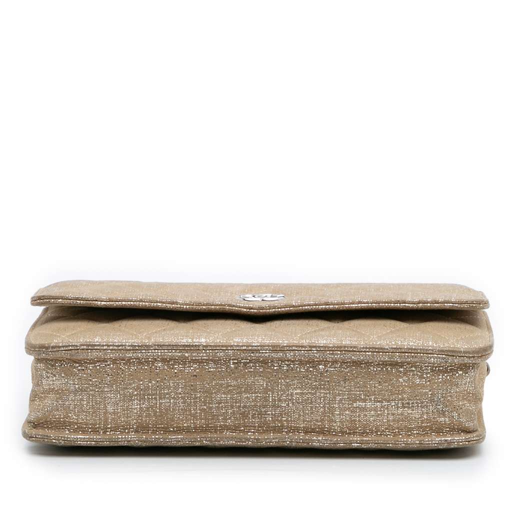 Chanel CC Quilted Iridescent Calfskin Wallet on Chain - 3