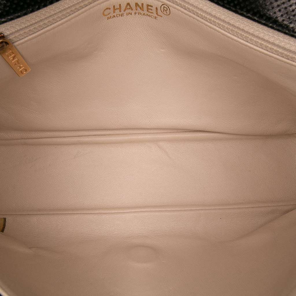 Chanel Medium CC Perforated Calfskin Single Flap - 4