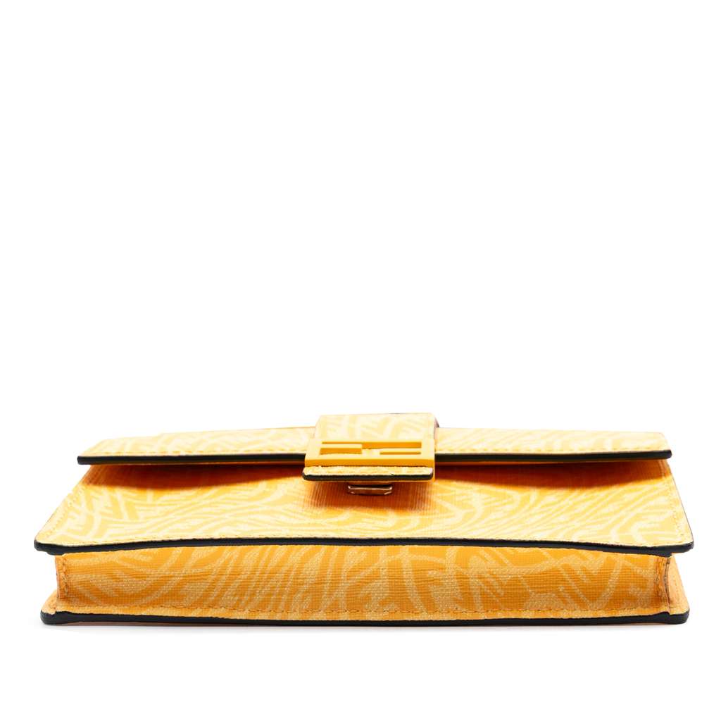 Fendi Sarah Coleman Small Glazed Fabric FF Vertigo Convertible Baguette Pouch - Image 6