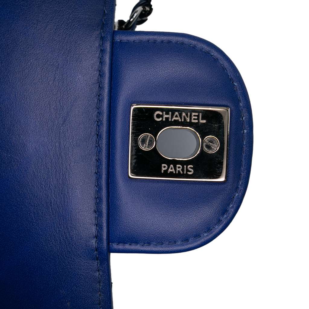 Chanel Mini Rectangular Classic Chevron Patent Single Flap - Image 13
