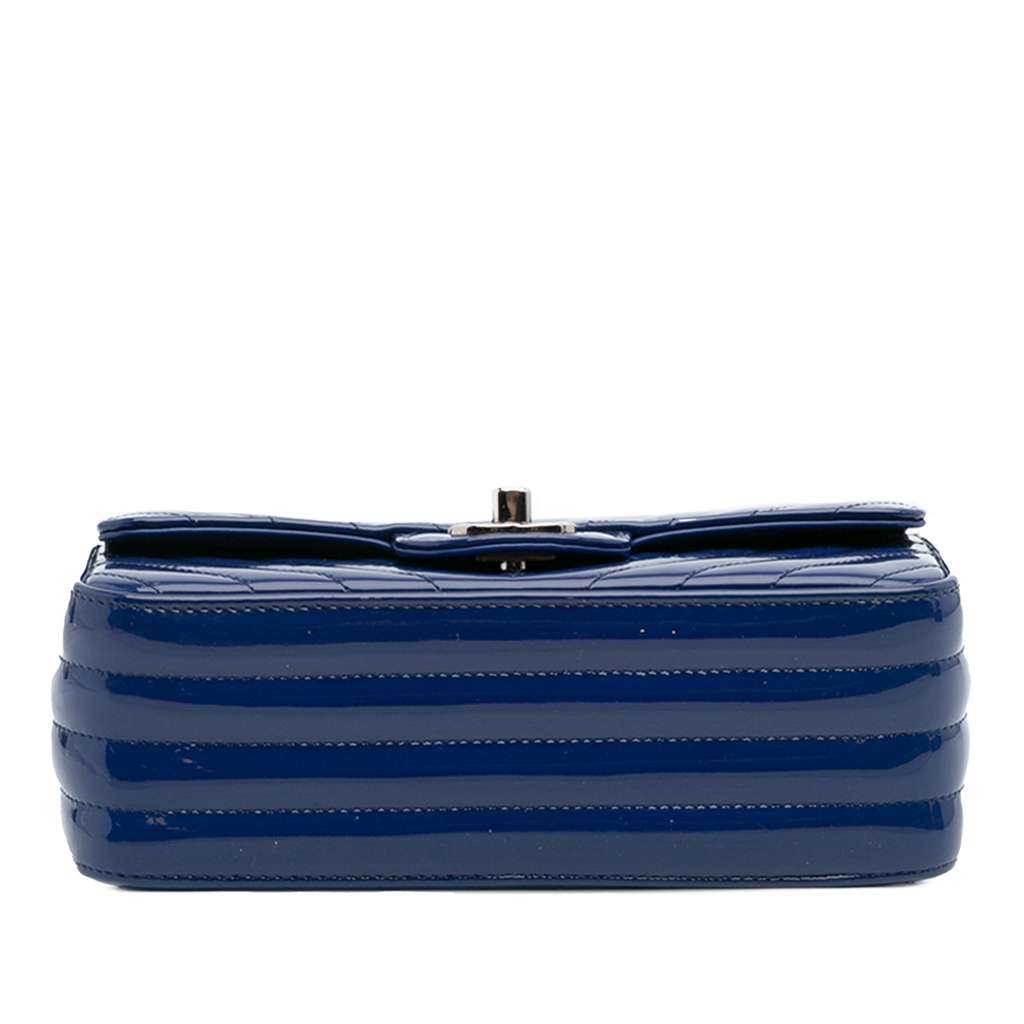 Chanel Mini Rectangular Classic Chevron Patent Single Flap - Image 6