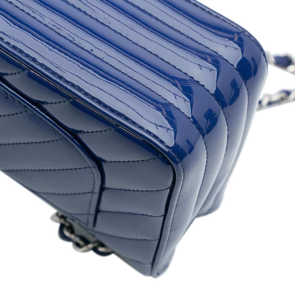 Chanel Mini Rectangular Classic Chevron Patent Single Flap - Image 11