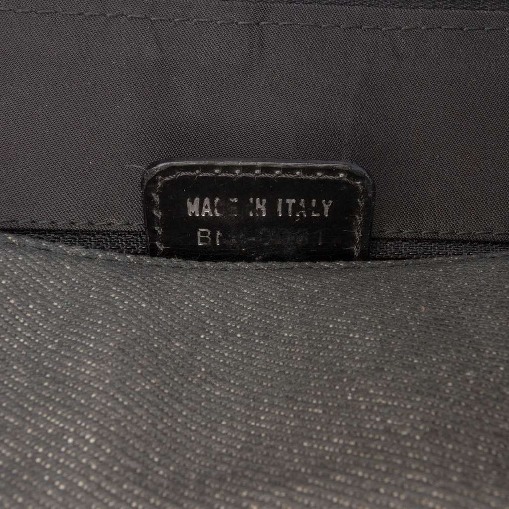 Dior Perforated Leather and Denim Montaigne Chris 1947 Cadillac Top Handle Bag - Detail 1