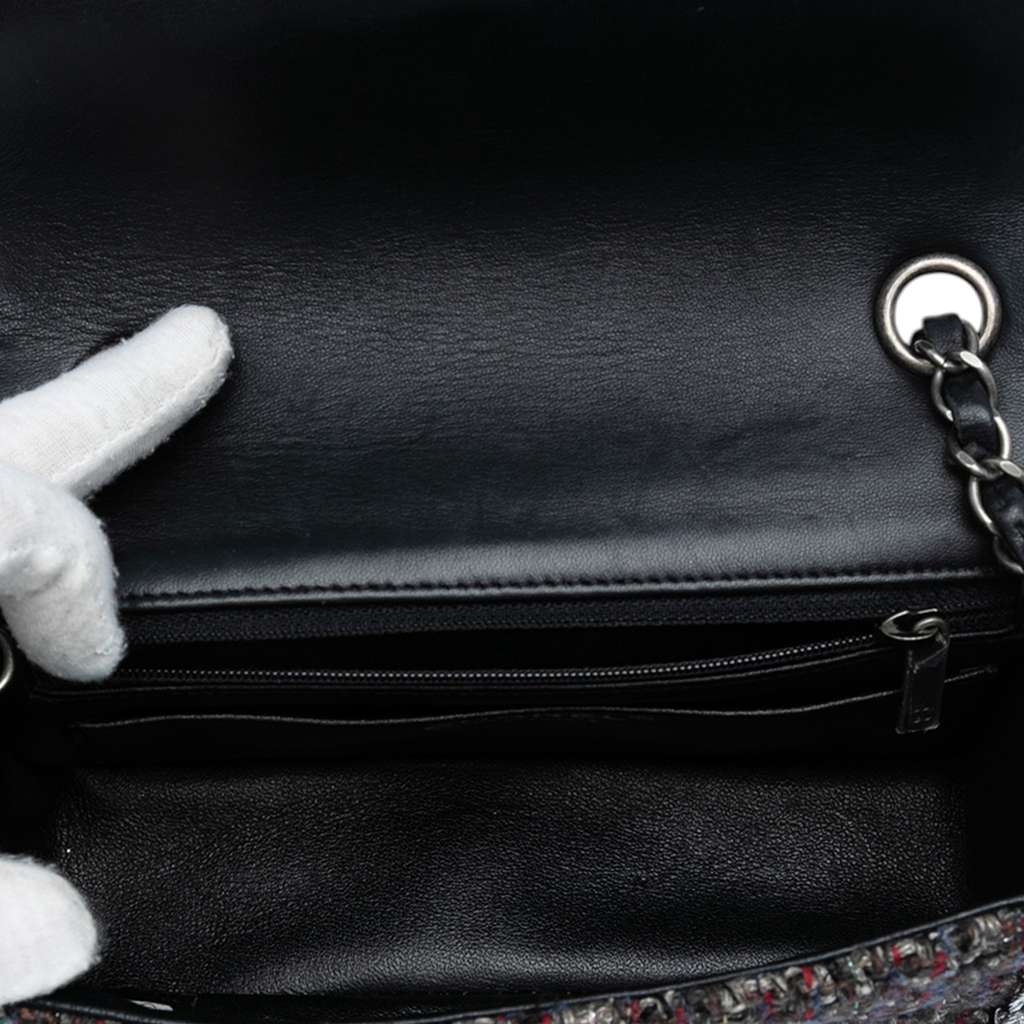 Chanel Mini Rectangular Classic Braided Tweed Single Flap - 4