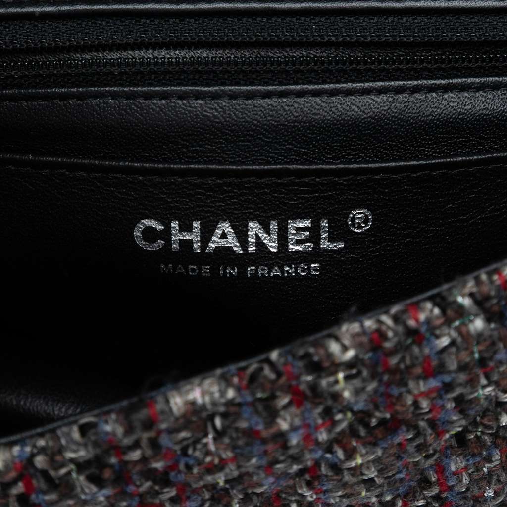 Chanel Mini Rectangular Classic Braided Tweed Single Flap - Side view