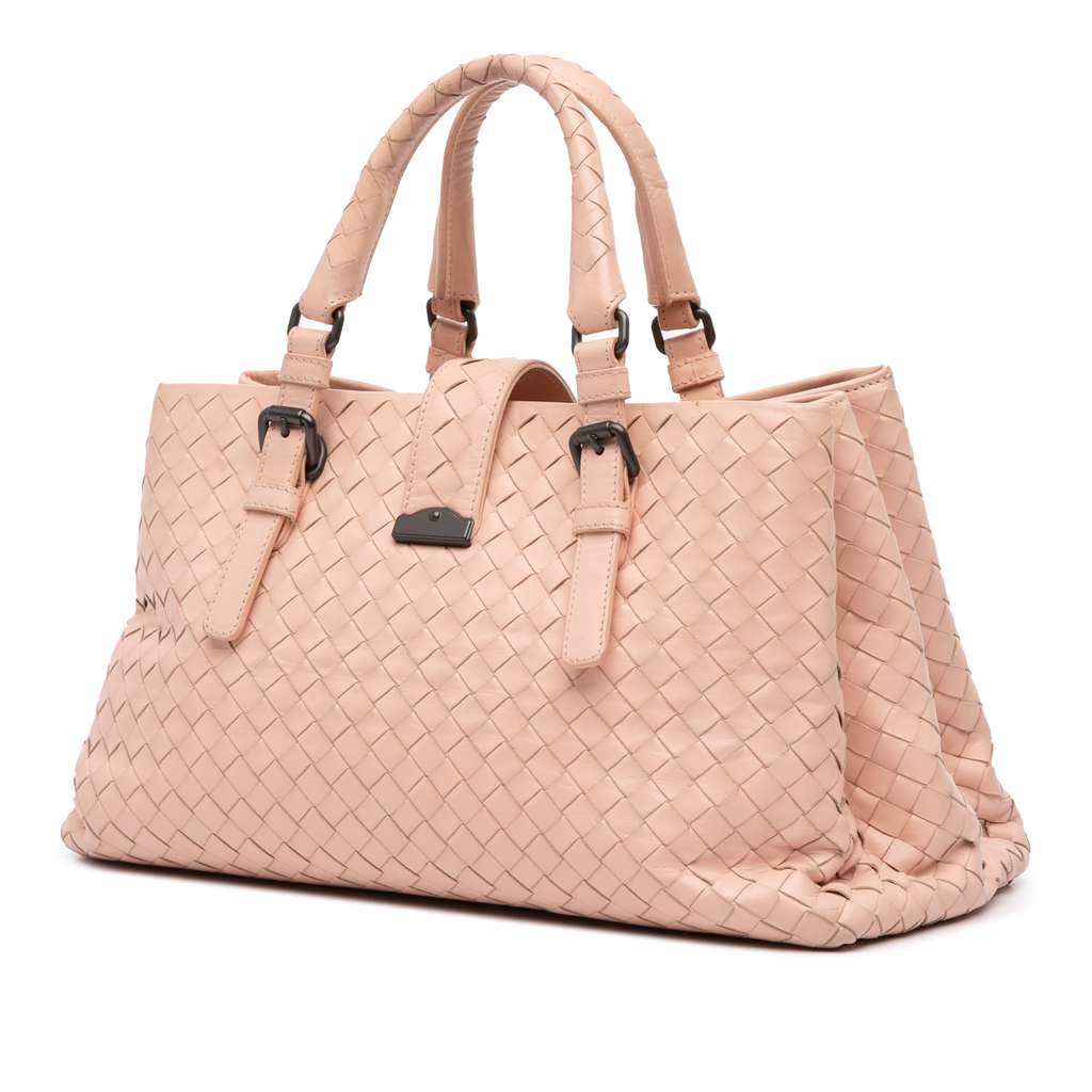 Bottega Veneta Small Nappa Intrecciato Roma Satchel - Back view