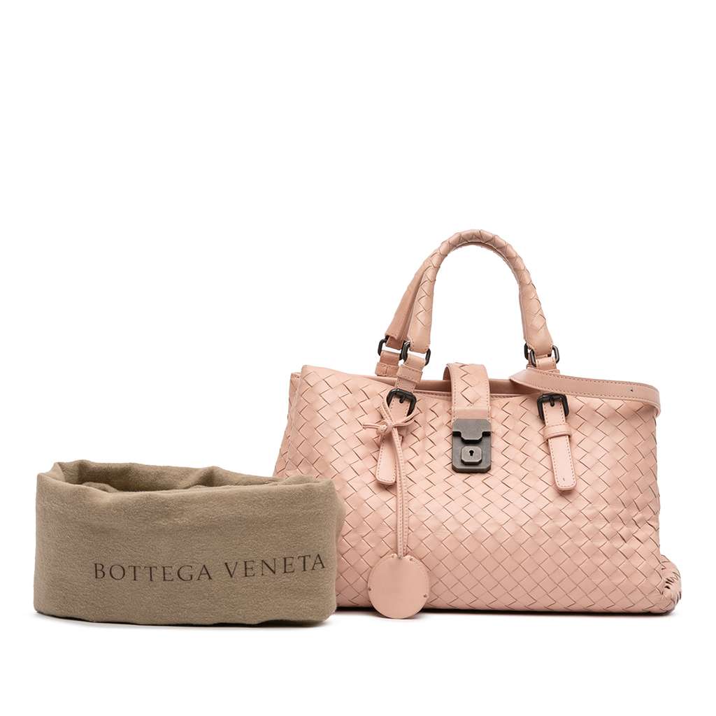 Bottega Veneta Small Nappa Intrecciato Roma Satchel - Image 14