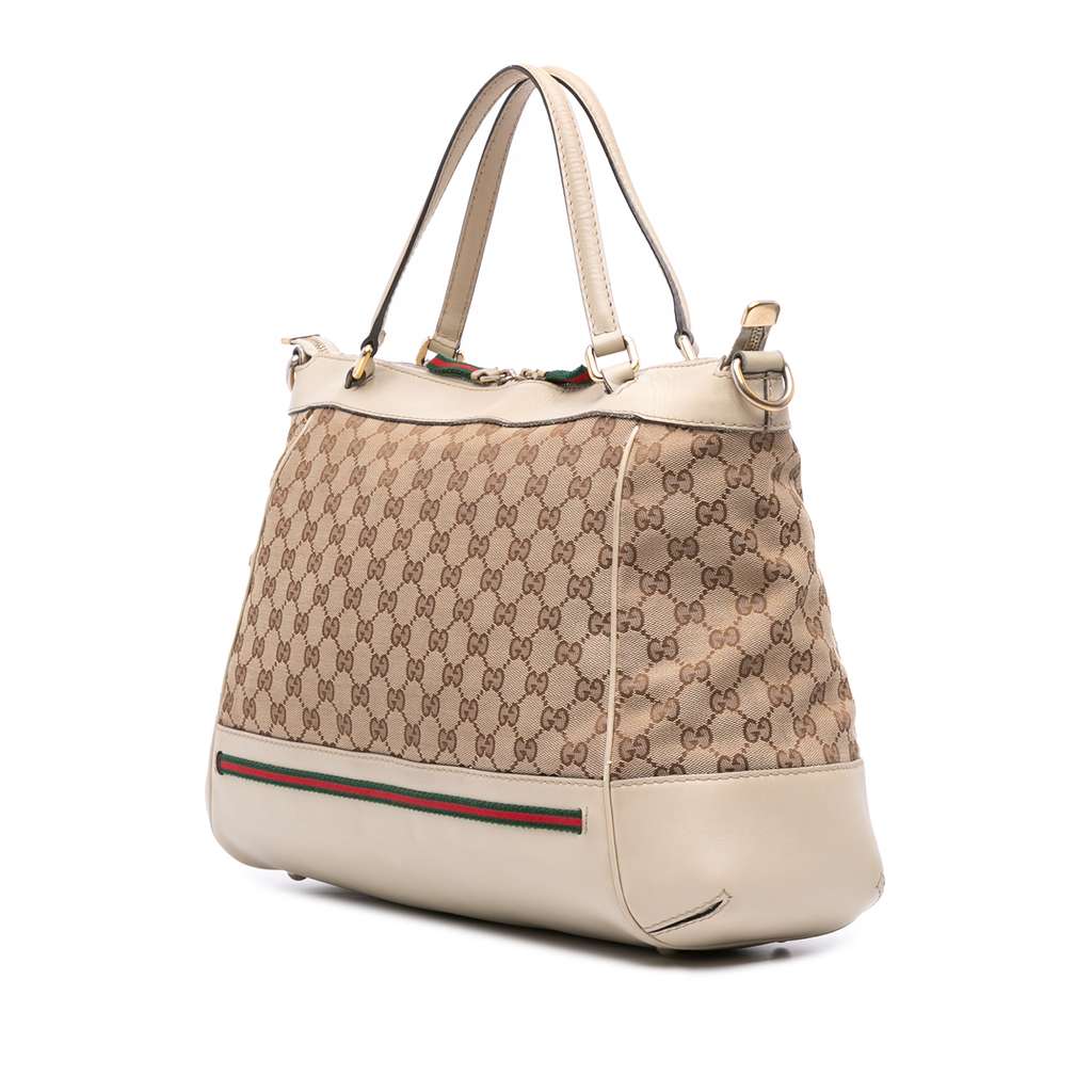 Gucci GG Canvas Web Mayfair Satchel - 2