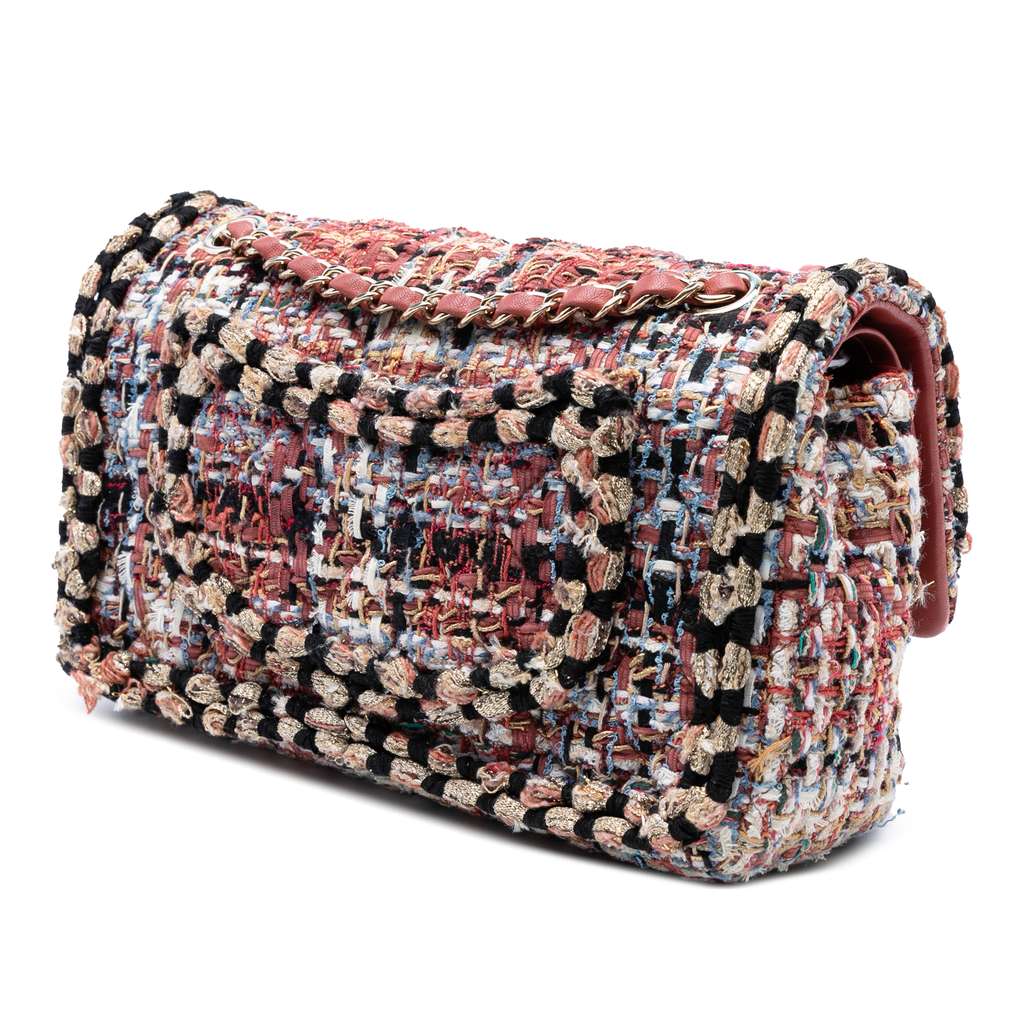 Chanel Medium Classic Tweed Braided Double Flap - 2