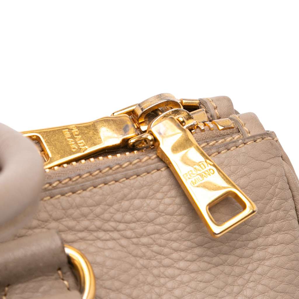 Prada Vitello Daino Double Zip Convertible Tote - Image 10