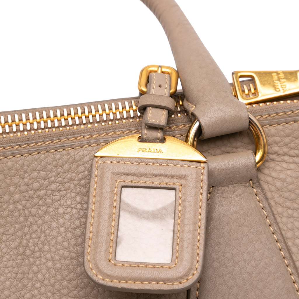 Prada Vitello Daino Double Zip Convertible Tote - Image 11